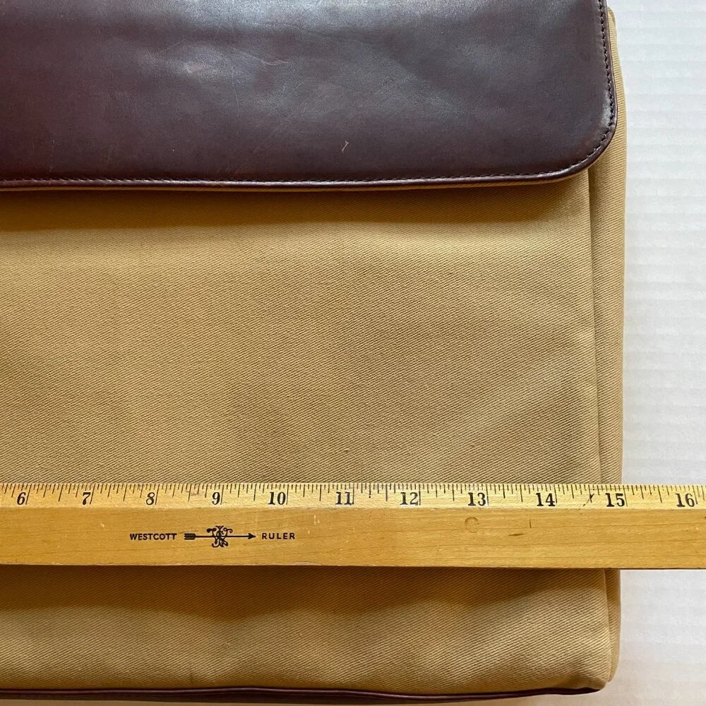NWOT Levenger Vintage Canvas & Leather 15